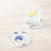 Romantische bloemen in de Engelse huistuin Zandsteen Onderzetter (Zijkant)