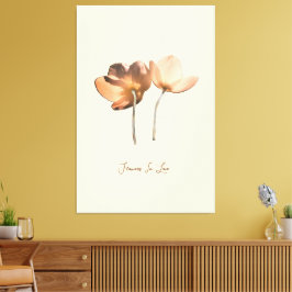 Romantische Bloemen in Liefde – Botanische Fantasy Canvas Afdruk