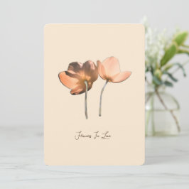 Romantische Bloemen in Liefde – Botanische Fantasy Feestdagenkaart