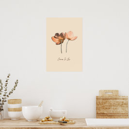 Romantische Bloemen in Liefde – Botanische Fantasy Poster