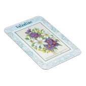 Romantische Bloemen Kant Border Valentijn Magneet (Rechterzijde)
