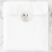 Romantische bloemen kant monogram sticker (Tas)