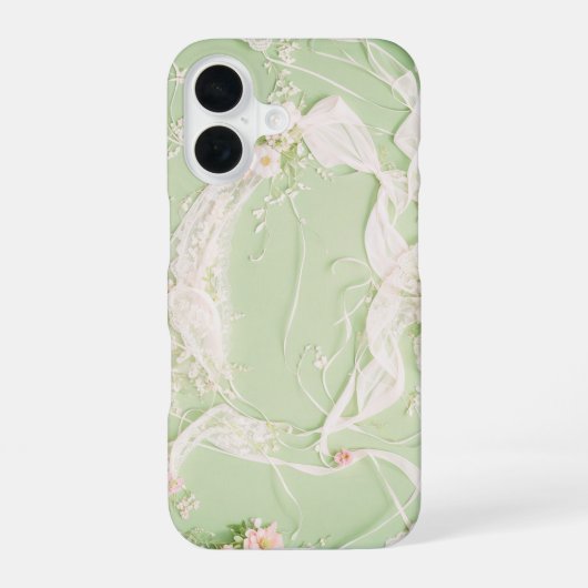 Romantische Bloemen Kant Telefoonhoes iPhone 16 Hoesje (Achterkant)