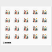 Romantische bloemen koppel sticker (Vel)