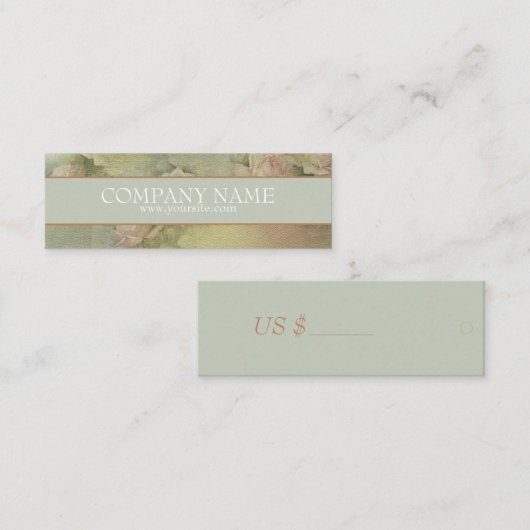 Romantische bloemen - Label koopwaar (Voorkant / Achterkant)