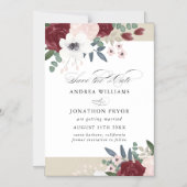 Romantische Bloemen, magnetisch sparen de datum Magnetische Uitnodiging (Voorkant)