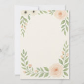 Romantische Bloemen met zachte perzik en ivoren bl Kaart (Achterkant)