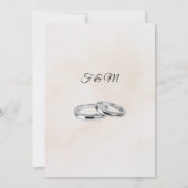 Romantische bloemen & minimalistische elegante bru kaart (Achterkant)