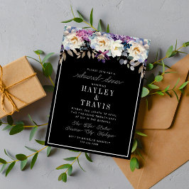 Romantische Bloemen Moody Donkere Bloem Repetitie  Kaart