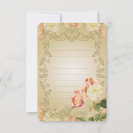 Romantische Bloemen - Notitiekaart Kaart