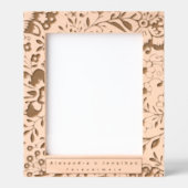 Romantische Bloemen Pas getrouwd bruiloft Gegraveerde Lijstjes (Voorkant)