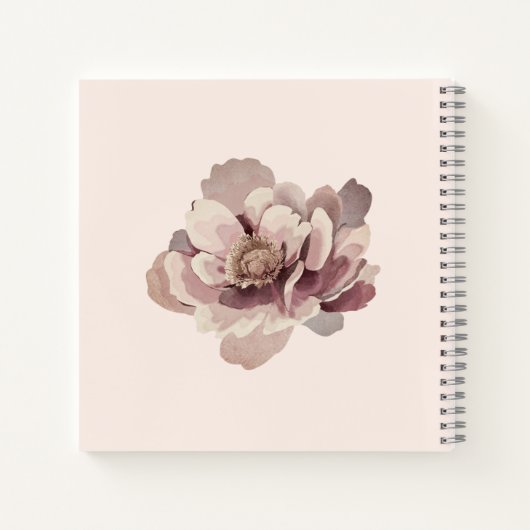 Romantische bloemen personaliseren gastenboek notitieboek (Achterkant)