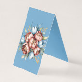 Romantische Bloemen: Pioenen & Tulpen Tafelnummers (Achterkant)