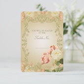 Romantische Bloemen - Plaatskort Kaart (Staand voorkant)