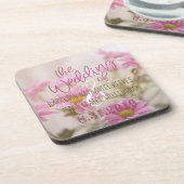 Romantische Bloemen Plastic Onderzetter Set Roze D (Linkerzijde)