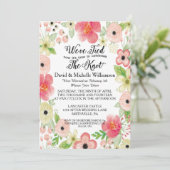 Romantische Bloemen Post Huwelijksuitnodiging Kaart (Staand voorkant)