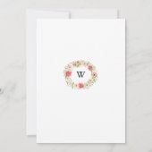 Romantische Bloemen Post Huwelijksuitnodiging Kaart (Achterkant)