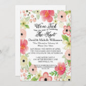 Romantische Bloemen Post Huwelijksuitnodiging Kaart (Voorkant / Achterkant)