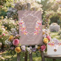Romantische bloemen rond Crest Botanical bruiloft