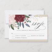Romantische Bloemen RSVP (Voorkant)