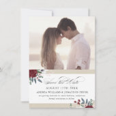 Romantische Bloemen Save the Date (Voorkant)