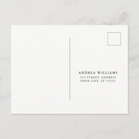 Romantische Bloemen Save the Date Briefkaart (Achterkant)