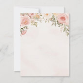 Romantische bloemen save the date kaart (Achterkant)