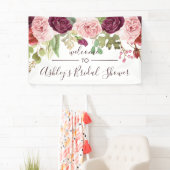 Romantische Bloemen Shower Welkom Banner (Insitu)