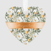 Romantische Bloemen Sinaasappels Sicilië Italiaans Ornament (voorkant)