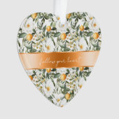 Romantische Bloemen Sinaasappels Sicilië Italiaans Ornament (voorkant)