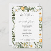 Romantische Bloemen Sinaasappels Sicilië Vrijgezel Kaart (Voorkant)