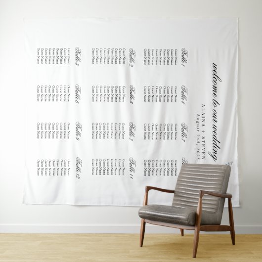 Romantische Bloemen Trouwen Tapestry Decor Wandkleed (In Situ (horizontaal))