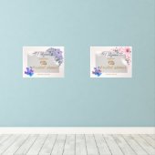 Romantische Bloemen Trouwen Vrijgezellenfeest Welk Muurkunst Sets (Houten vloer)