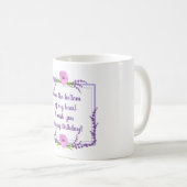 Romantische bloemen tulp verjaardag Minimalistisch Koffiemok (Voorkant rechts)