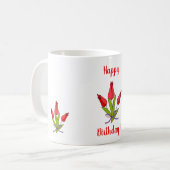 Romantische bloemen tulp verjaardag Minimalistisch Koffiemok (Voorkant links)