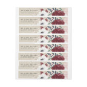 Romantische Bloemen Uitnodiging Retouradres Label (Vel)