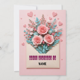 Romantische Bloemen Verjaardag Kaart