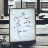 Romantische Bloemen Water Kleur Save the Date Kaar Kaart