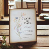Romantische Bloemen Water Kleur Save the Date Kaar Kaart