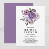 Romantische Bloemen Waterverf Lente Bruids Brunch Kaart (Voorkant / Achterkant)