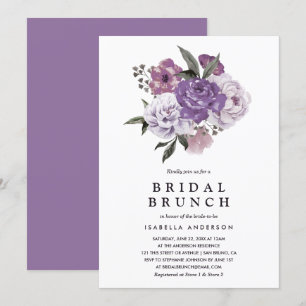 Romantische Bloemen Waterverf Lente Bruids Brunch Kaart