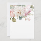 Romantische bloemen waterverf rozen bruiloft kaart (Achterkant)