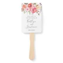 Romantische Bloemen Waterverf Trouwprogramma