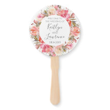 Romantische Bloemen Waterverf Trouwprogramma