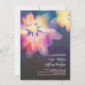 Romantische Bloemen waterverf verlovingsfeest Kaart (Voorkant)