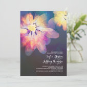 Romantische Bloemen waterverf verlovingsfeest Kaart (Staand voorkant)