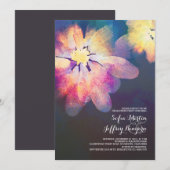 Romantische Bloemen waterverf verlovingsfeest Kaart (Voorkant / Achterkant)