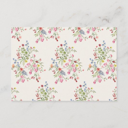 romantische bloemenboog Digitale bruiloft RSVP Kaart (Achterkant)