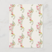 romantische bloemenboog lente tuin bruiloft detail informatiekaartje (Achterkant)