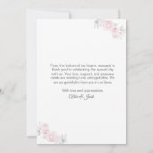 Romantische bloemenbruiloft bedankkaart (Achterkant)